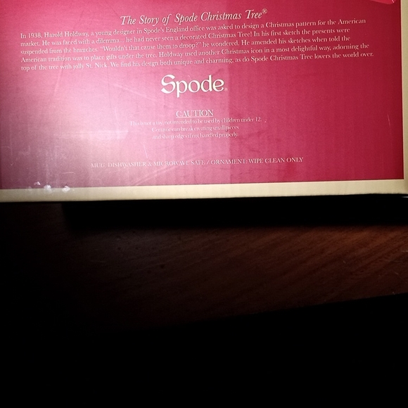 Boxed 2 pc Spode Christmas Tree Mug & LED Christmas Tree Ornament New in box - Picture 6 of 6